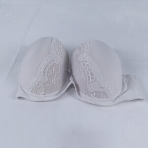 VIOLA'S SECRET White Lace Underwire Bra 36D Padded Molded Cup 8245D